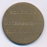 1986. "Budavár, 1686 - A Hadtörténeti Múzeum emlékkiállítása - 1986" kétoldalas, öntött br...