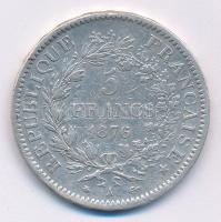 Franciaország 1876A 5Fr Ag "Herkules csoport" T:VF patina, karc, ph. France 1876A 5 Francs...