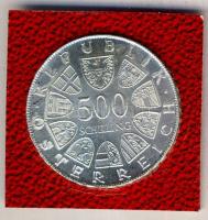 Ausztria 1981. 500Sch Ag "800 éves a klosterneuburgi Verdunen Oltár" tanúsítvánnyal T:BU