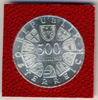 Ausztria 1981. 500Sch Ag "Otto Bauer" tanúsítvánnyal T:2+