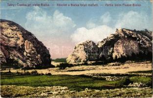 1933 Tátra, Magas-Tátra, Vysoké Tatry; Ciastka pri vieke Bialke / részlet a Bialka folyó mellett. Földes Samu kiadása / Partie beim Flusse Bialka / riverside (EK)