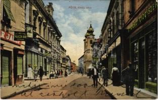 1913 Pécs, Király utca, gyógyszertár, üzletek (EK)