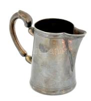 Christofle antik tejkiöntő, jelzéssel, sötét patinás ezüstözés, kis horpadásokkal, m: 7,5 cm