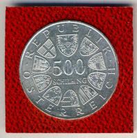 Ausztria 1984. 500Sch Ag "Fanny Elssler" tanúsítvánnyal T:BU