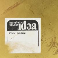 Fördős László (1938- ): Iparművész gyertyatartó. Fém, jelzetlen, alján az Iparművészeti Vállalat hiá...