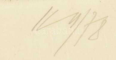 Kass János (1927-2010): Anya gyermekével. Rézkarc, papír, jelzett. Üvegezett fakeretben, a lapon min...