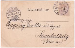 1898 (Vorläufer) Budapest II. Szent Lukács fürdő. K. Gy. 31. sz. (ázott / wet damage)