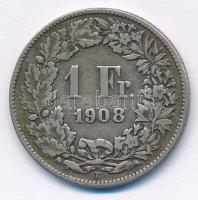 Svájc 1908B 1Fr Ag T:VF patina
Switzerland 1908B 1 Franc Ag C:VF patina
Krause KM#24