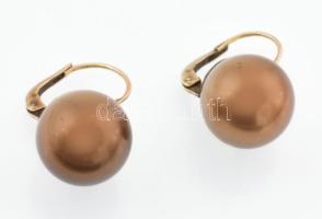Arany (Au/14k) gyöngyös fülbevalópár, jelzett, bruttó: 3,5 g