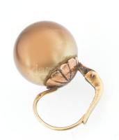 Arany (Au/14k) gyöngyös fülbevalópár, jelzett, bruttó: 3,5 g