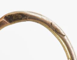 Arany (Au/14k) gyöngyös fülbevalópár, jelzett, bruttó: 3,5 g