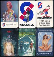 1977-1989 9 db különféle Skála-Coop kártyanaptár