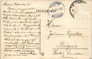 1907 Budapest V. Kossuth Lajos utca, lovashintó, Haas Fülöp és fiai, Weiss Gyula női confectio üzlet...