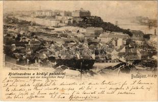 1899 (Vorläufer) Budapest I. Krisztinaváros a Királyi várral, Tabán. Anton Ganz