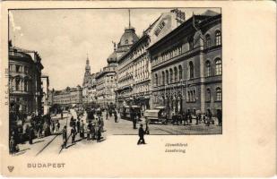 Budapest VIII. Nagykörút, József körút, Hotel Rémi szálloda, villamos, M. kir. Technológiai és Iparmúzeum (EK)
