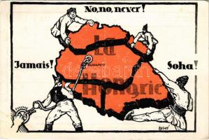 1920 Jamais! / No, no, never! / Soha! Fiume. Pátria rt. / Hungarian irredenta propaganda s: Hollós (EK)