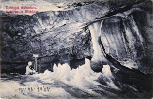 1907 Dobsina, Dobschau; Dobsinai jégbarlang, belső. Divald Károly 1410-1907. / Dobschauer Eishöhle / ice cave, interior (EK)