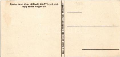 BUÉK. Boldog új évet kíván "Ludas Matyi" című első, végig színes magyar film s: Hajnal (EK...