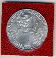 Ausztria 1976. 100Sch Ag "XII. téli olimpia - Innsbruck" tanúsítvánnyal T:BU