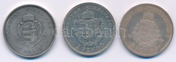 1935. 2P Ag "Pázmány" + 1935. 2P Ag "Rákóczi" + 1936. 2P Ag "Liszt Ferenc&q...
