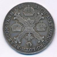 Osztrák Németalföld 1788B 1/4 Koronatallér Ag "II. József" (7,31g) T:2,2- 
Austrian Nethe...