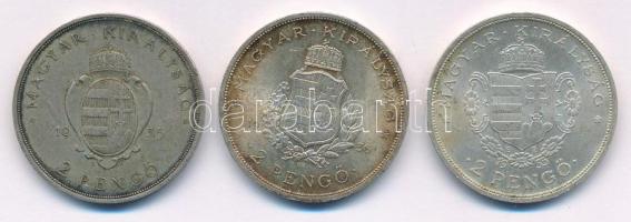 1935. 2P Ag "Pázmány" + 1935. 2P Ag "Rákóczi" + 1936. 2P Ag "Liszt Ferenc&q...