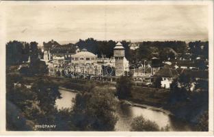 Pöstyén, Piestany; látkép, fürdő, víztorony / general view, spa, water tower (EK)