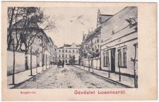 1901 Losonc, Lucenec; Sugárút / street view (EK)