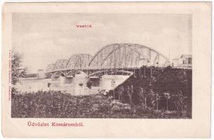 Komárom, Komárno; Vashíd. Czike Dénes kiadása / iron bridge (b)