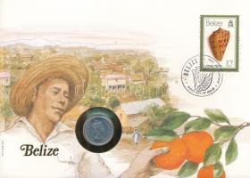 Belize 1980. 5c Al felbélyegzett borítékban, bélyegzéssel, német nyelvű leírással T:UNC Belize 1980. 5 Cents Al in envelope with stamp, cancellation and a prospectus in german C:UNC