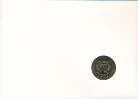 Dominikai Köztársaság 1987. 1/2P Cu-Ni érmés borítékon alkalmi bélyegzős bélyeggel, német nyelvű leí...