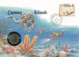 Kajmán-szigetek 1987. 10c felbélyegzett borítékban, bélyegzéssel, német nyelvű leírással T:UNC Cayman Islands 1987. 10 Cents in envelope with stamp and cancellation, with German description C:UNC