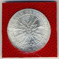 Ausztria 1978. 100Sch Ag "I. Rudolf" tanúsítvánnyal T:BU