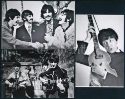 cca 1965 Beatles együttes, Fekete György (1904-1990) budapesti fényképész hagyatékából 3 db modern nagyítás, 10x15 cm