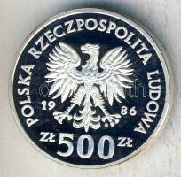 Lengyelország 1986. 500Zl Ag "Labdarúgó VB" T:PP Csak 16.000db!