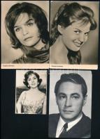 Külföldi színészek és hírességek (Gina Lollobrigida, Elvis Presley, Diana hercegnő, stb.), 12 db fot...