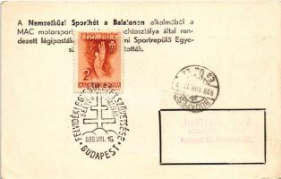 Balaton, Nemzetközi Sporthét a Balatonon, térkép, reklám s: Gebhardt + "1939 Felvidéki Egyesüle...