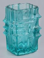 Vladislav Urban retró üveg váza. Anyagában színezettt, hibátlan 17 cm
