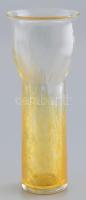 Karcagi kraklé üveg váza. Anyagában színezett, hibátlan 25 cm