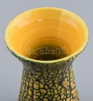 Bán Károly: Mázas kerámia váza. Jelzett, hibátlan 21 cm