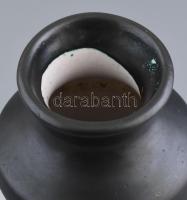 Retro mázas kerámia váza. Kézzel festett, jelzett, hibátlan 27 cm