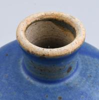 Gömb váza, mázas kerámia. Kézzel festett, jelzés nélkül, hibátlan 14 cm