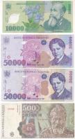 Románia 1991. 500L + 1996. 50.000L + 2000. 10.000L + 50.000L T:F Romania 1991. 500 Lei + 1996. 50.000 Lei + 2000. 10.000 Lei + 50.000 Lei C:F