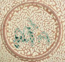 B. Várdeák Ildikó (1929-2013) mázas kerámia tálka, jelzett, hibátlan 22 cm