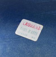 Laurana zománcfestett fém tál. Jelzett, hibátlan d: 22 cm