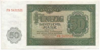 NDK 1948. 50M &quot;FN 5431521&quot; T:F szép papír GDR 1948. 50 Mark &quot;FN 5431521&quot; C:F fine paper Krause P#14