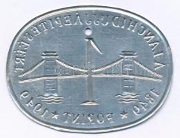 1949. 1Ft "A Lánchíd ujjáépítéséért 1849-1949" Al bárca (41x54mm) T:XF