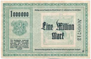 Németország / Weimari Köztársaság / Szászország 1923. 1.000.000M helyi bankjegy T:F
Germany / Weima...