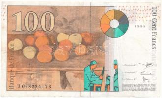 Franciaország 1998. 100Fr "U 068224173" T:F
France 1998. 100 Francs "U 068224173&quo...