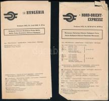 1973 MÁV menetrendek, 4 db különböző, az egyik sérült